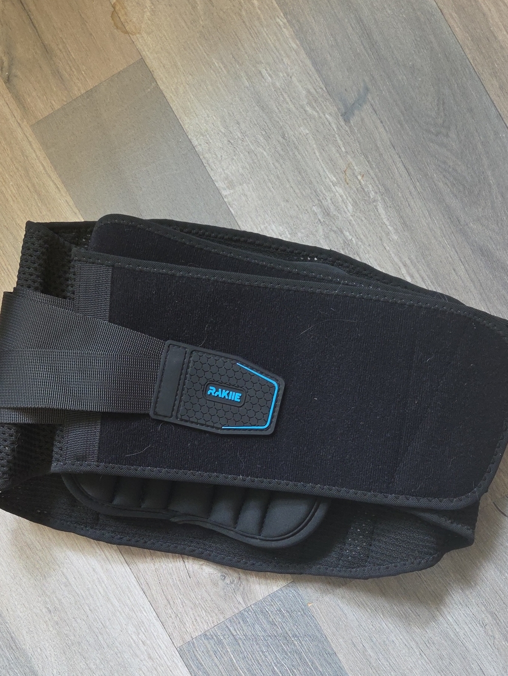 LAST CHANCE RakiiE Black Support Back Belt with Blue Accent